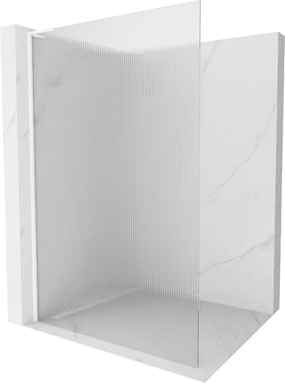 Mexen Kioto L douchewand Walk-in 70 x 200 , strepen, wit - 800-070-103-20-09