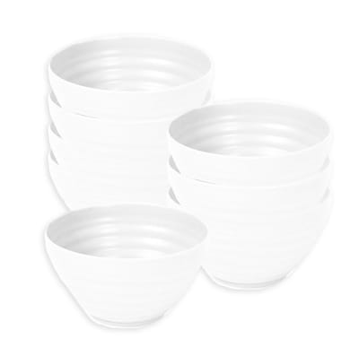 Plasticforte Soepkommen - 6x - D15 x H8 cm - wit - kunststof - onbreekbaar - servies