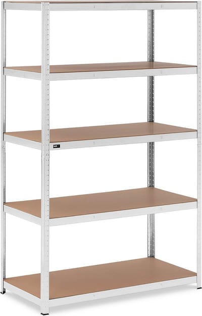 Stellingkast - 120 x 60 x 200 cm - voor 5 x 150 kg - Grijs - MSW