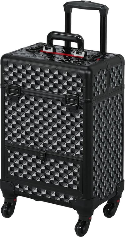 Kapperstas – Kapperskoffer Met Schouder Riem – Waterdichte Barber Case – 37x22x20 CM – Zwart