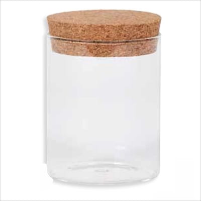Glazen Voorraadpotten - 6 stuks - Pot Met Kurk - Glazen Pot - 10x8 cm