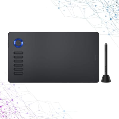 Veikk A15 Pro Tekentablet Blauw 10 x 6 inch digitale pentablet met 12 sneltoetsen en een snelkeuze (8192 niveaudruk batterij - gratis stylus)