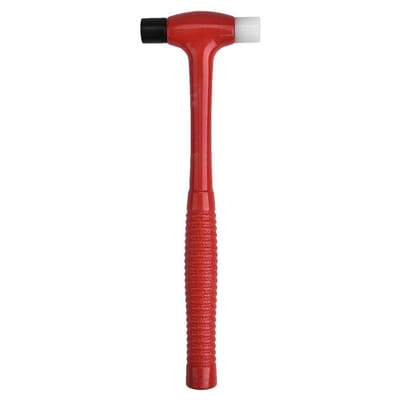 Dailygoods- Juweliershamer - Mini Kunststof Hamer - Draagbare Dubbele Kophamer - Reparatiegereedschap - Totale Lengte 17,8 cm - Duurzaam en Robuust - Reparatiehamer