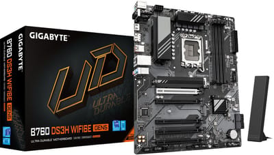 GIGABYTE B760 DS3H WIFI6E GEN5 | Intel B760 Express | LGA 1700 | ATX | DDR5 | PCIe 5.0 | WiFi 6E | 2.5GbE LAN | Moederbord