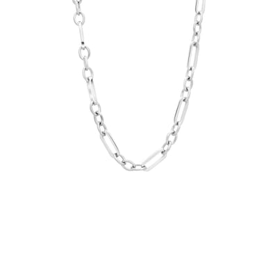 Lucardi Dames Ketting Odila - Staal - Ketting - Cadeau - 50 cm - Zilverkleurig