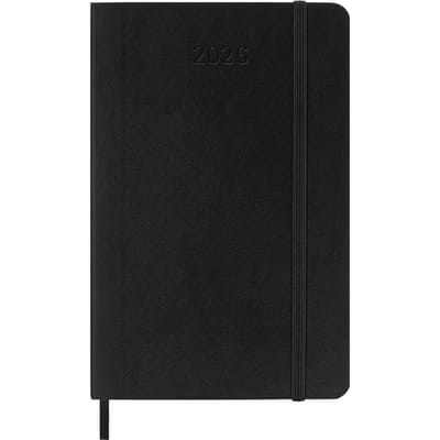 Moleskine 12 Maanden Agenda - 2026 - Wekelijks - Pocket - Zachte Kaft - Zwart