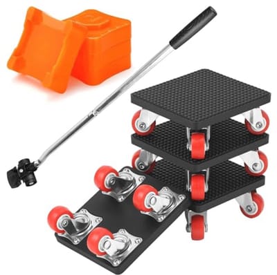 Meubelwielen Set voor Zware Meubels - 360° Draaibaar en Geschikt voor Verhuizing - Tot 400 kg