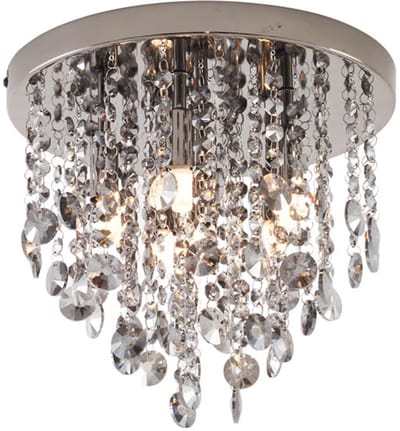 QAZQA medusa - Klassieke Plafondlamp - 1 lichts - Ø 30 cm - Zwart - Woonkamer | Slaapkamer | Keuken