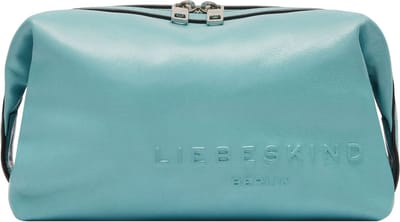 LIEBESKIND BERLIN Leren Utensil zak Elvira Lamb SF Verna Pouchette Beauty Petrol Blue Lichtblauw