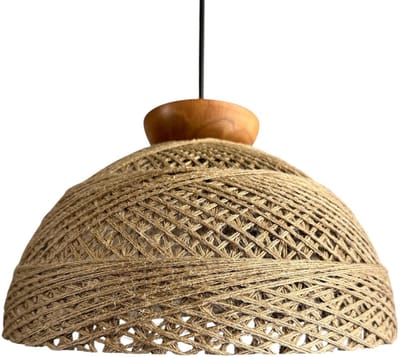 Bamyum Yimpi Hanglamp Industrieel Textiel Ø30 cm, Vintage Hanglamp, E27 Pendellamp