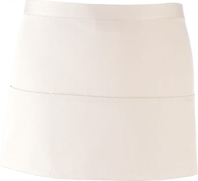 Kort schort met 3 open zakken pr155|wit| restaurant schort | bedieningsschort | 12 verschillende kleuren| horeca kleding