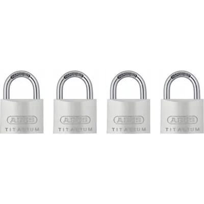 Abus Combinatieslot Kti12/30 Titalium - Massief Aluminium Voor Kluisje - Behuizing 30mm - Set Van 4 Stuks