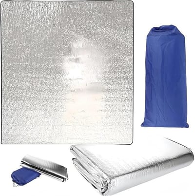 Ultralichte campingmat van aluminiumfolie 200x200 cm