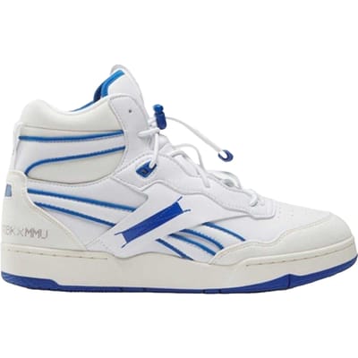 Reebok Heren Milk BB 4000 leren hoge sneakers (Wit/Krijt)