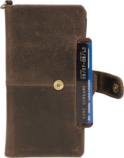 Hoesje iPhone 13 Lichtbruin Leer – iPhone 13 Hoesje – Leren Hoesje iPhone 13 – Bookcase Hoesje - Arrigo