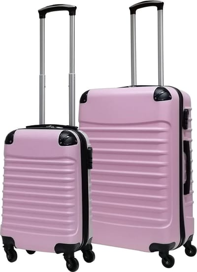 Quadrant - 2 delige ABS Kofferset - Soft Pink