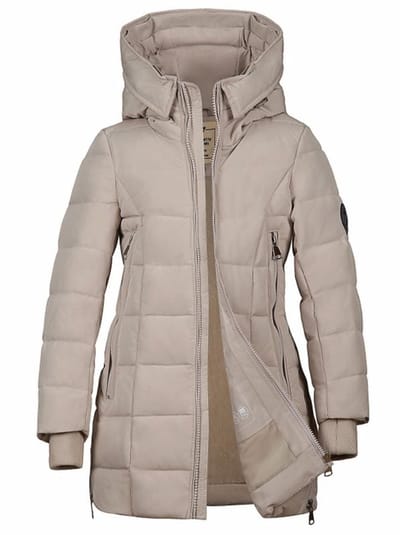 Versano Sky Kids Meisjes Parka 3 kwart lange Winterjas 04 Maat 98 t/m Maat 104 - Beige