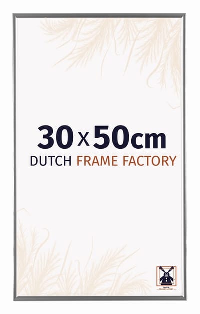 Fotolijst 30x50 cm - Kunststof - Zilver Hoogglans - Easy
