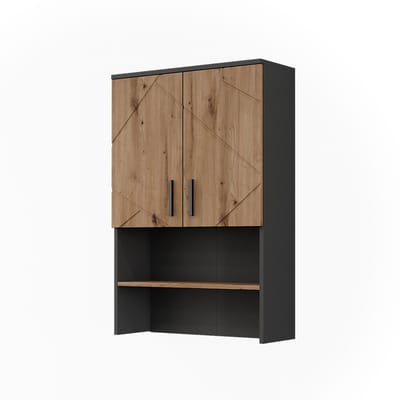 Vicco Structuur voor wasmachinekast Irma, Antraciet/Goudkleurig Eiken, 68 x 103.5 cm met 2 deuren