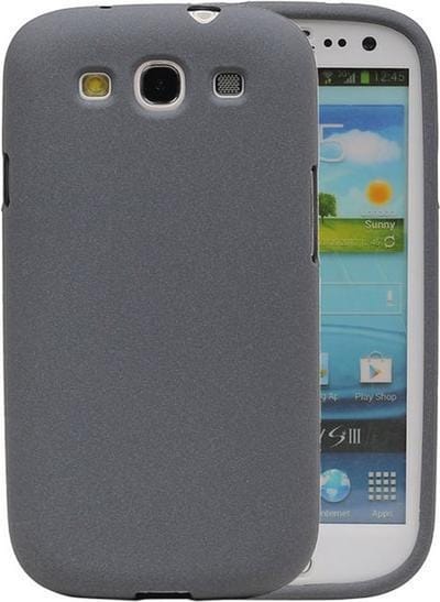 Grijs Zand TPU back case cover hoesje voor Samsung Galaxy S3 I9300