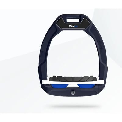 Veiligheidsstrijgers Paardrijden Schuin Grip Bruin/Wit/Blauw Flex-On Safe-On