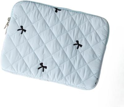 Schattig strikpatroon, laptoptas, laptophoes, tablethoes (15-15,6 inch, blauw)