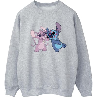 Disney Dames/Dames Lilo & Stitch Kisses Sweatshirt (Sportgrijs)