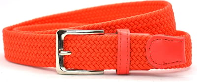 Elastische Riem met Gevlochten Stretch Elastiek – Dames / Heren - Rood - Lengte totaal 110 cm / Riemmaat 95