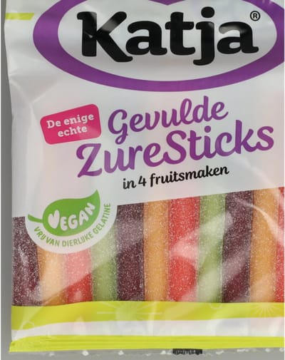Katja Gevulde Zure Stick mix - 20 x 125 gr - Voordeelverpakking
