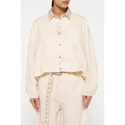 10DAYS Cropped Smoking Blouse Light Natural Maat: L | Overhemden Outlet | Dames | Beige