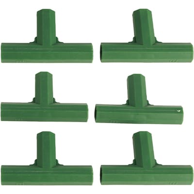 12 STUKS 16mm Tuinfram Connector Plastic Kasframe Connectoren voor Druiven Zonnescherm Schuur Plantenpalen Type 6 gray