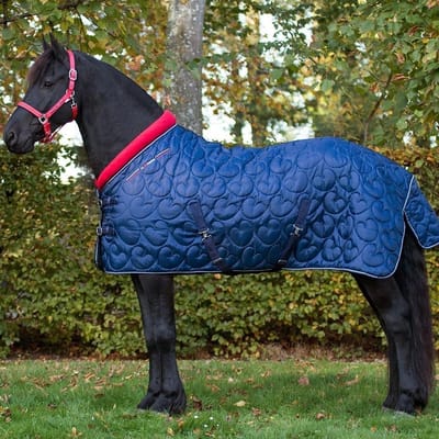 QHP Staldeken Q Friesian 250gr - maat 135/185 - Navy