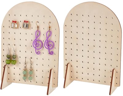 Dailygoods- Oorbellenhouder 116 Gaten - Houten Sieradenrekje - Display Stand - Oorbellen Display - Sieradenstandaard - 18 x 13 cm - Sieradenstand