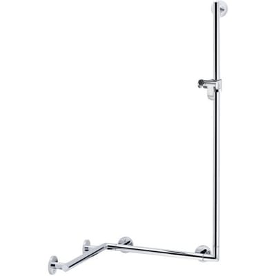 Keuco Plan Care - Handgreep met douchestang, 60x68 cm, hoek, chroom 34908014411