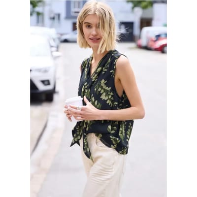 Chiffon blouse top met strik