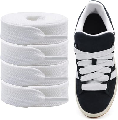 Veters voor Adidas Campus 00s, 2 Paar Pack 15mm Dikke Platte Brede Jumbo Veters, Vervangingsveters voor Sneakers