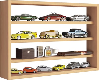 Houten wandplank Wandvitrine Verzamelen Deco Vitrine voor verzamelaars Osado M