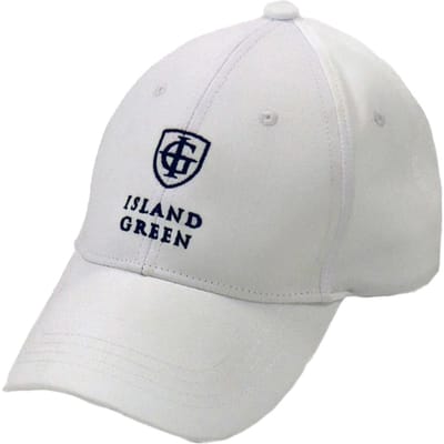 Island Green Heren Logo Gebogen Piek Golfpet (Wit)