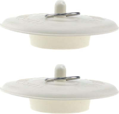 Rubberen Afvoerstop - Gootsteen Stop - Water Blokkeren - Met Trekring - 75 cm - Wit