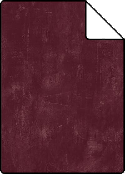 Proefstaal ESTAhome behang geschilderd effect bordeaux rood - 26.5 x 21 cm - 148724-S