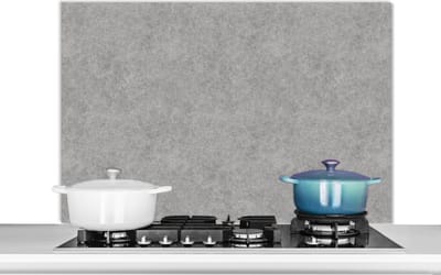 Spatscherm keuken 100x65 cm - Kookplaat achterwand Beton - Oud - Patroon - Muurbeschermer - Spatwand fornuis - Hoogwaardig aluminium