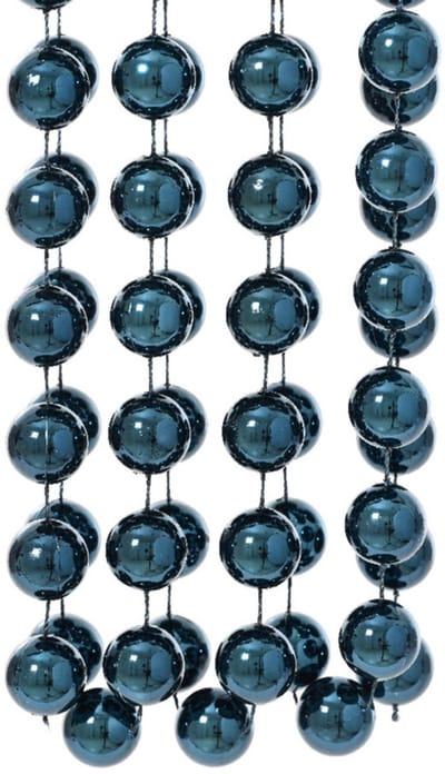 Decoris Kralenslinger - 2x - donkerblauw - XL - 270 cm - kunststof - kerstslinger - Guirlande - kerst slinger - kerstversiering