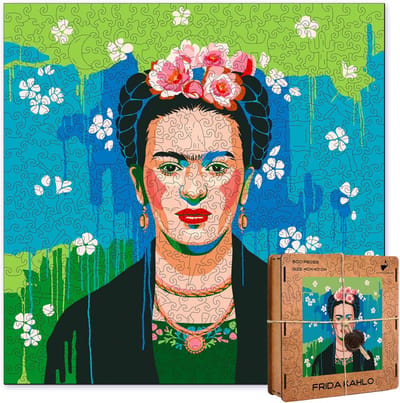 Frida Kahlo Puzzel - Kunst Puzzel - Ontspannen Hobby - Unieke Vormen - 40x40cm 500 Stukjes