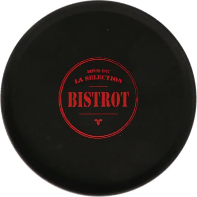 Cook Copcept Horeca dienblad/serveerblad - French Bistrot - zwart - met antislip - D35 cm - Dienbladen - rond
