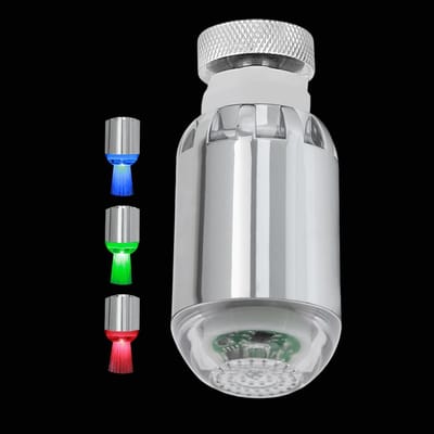 LED Waterkraan Accessoire met Temperatuurverandering, Draaiende Keuken Douchekop, M22/M24 Aansluiting, Ideaal voor Efficiënt Watergebruik