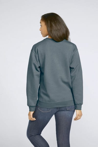 Gildan - Softstyle Midweight Fleece Crewneck Sweater - Dark Heather maat M