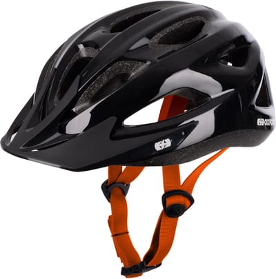Oxford Helio Junior fietshelm - Fatbike helm - Elektrische Fietshelm - CE EN-1078 gekeurd - geschikt voor de Helmplicht in 2027 - Hoofdomtrek: 52 t/m 57 cm - Kleur: Glans zwart - Stadsfietshelm