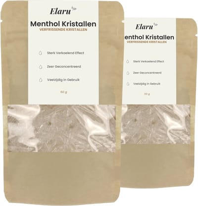 Menthol Kristallen 100% Puur - 100g - Uit Pepermuntolie - Voor DIY, Aroma & Sauna Gebruik - Elaru
