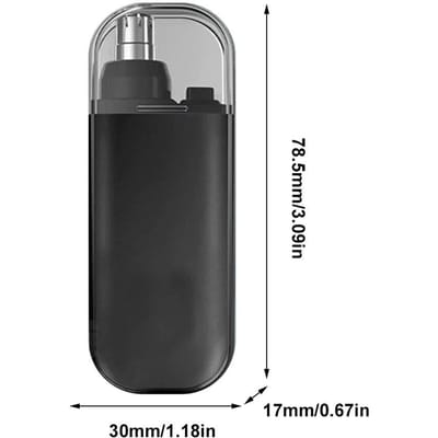 Neushaar trimmer USB-oplaadbaar Dubbelzijdige Mesjes Elektrisch Draagbaar Mannen Mini Neushaar Trimmer Gezichtsverzorgingskit Gereedschap 7000 RPM zwart