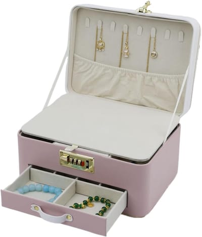 Sieradendoos met slot - Juwelendoosje Opberger - Sieraden Opbergen - Met Schattig Kattenpatroon - 25x18x13.5 cm - Niet gespecificeerd
